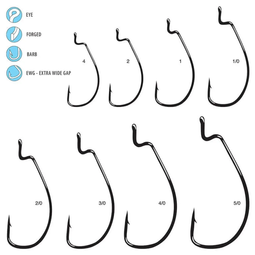 Gamakatsu Extra Wide Gap (EWG) Worm Hook 25 Pack