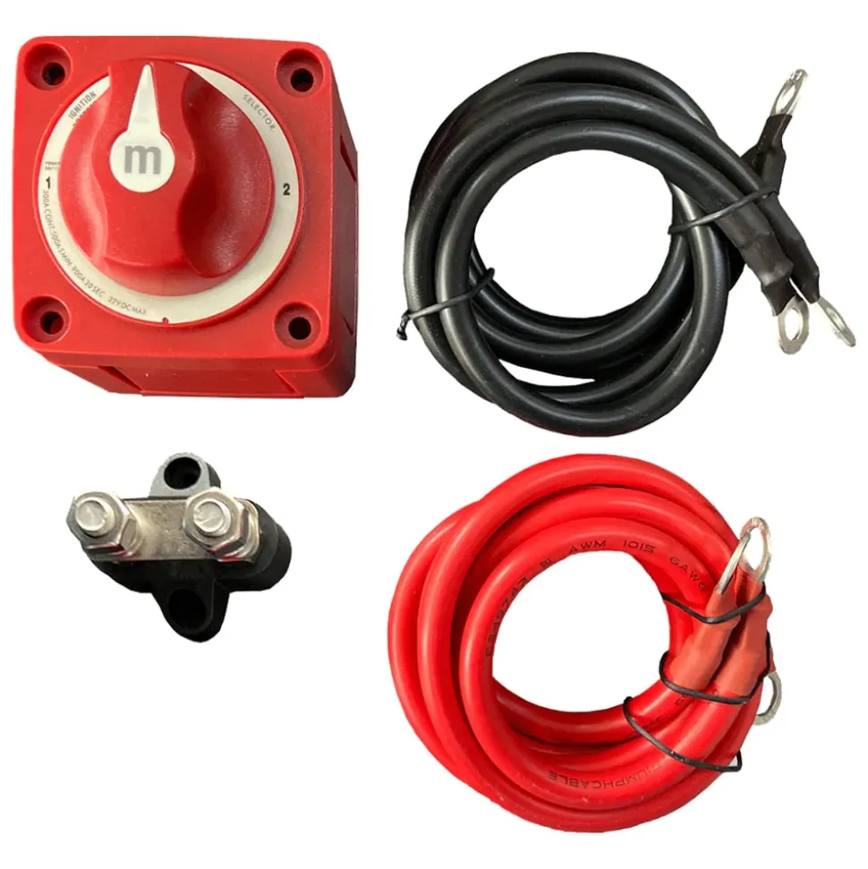 Powerhouse Lithium Battery Install Kit with 3 Way Perko Switch