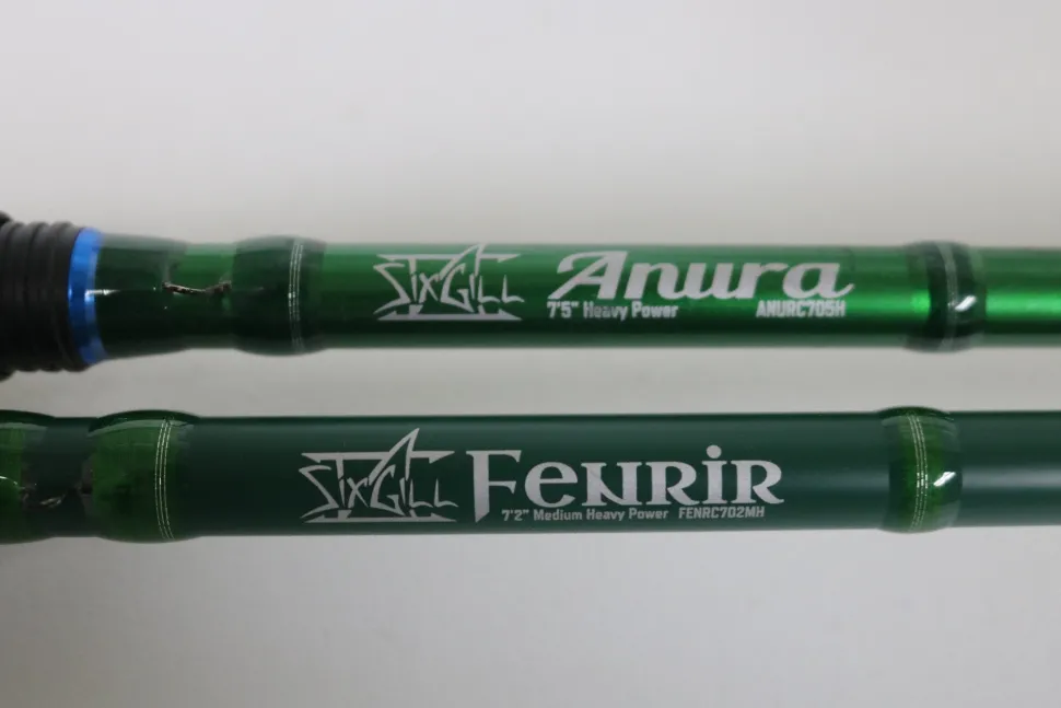SixGill Aura/Fenrir ANURC705H and FENRC702MH Casting Rods - Used - Ver